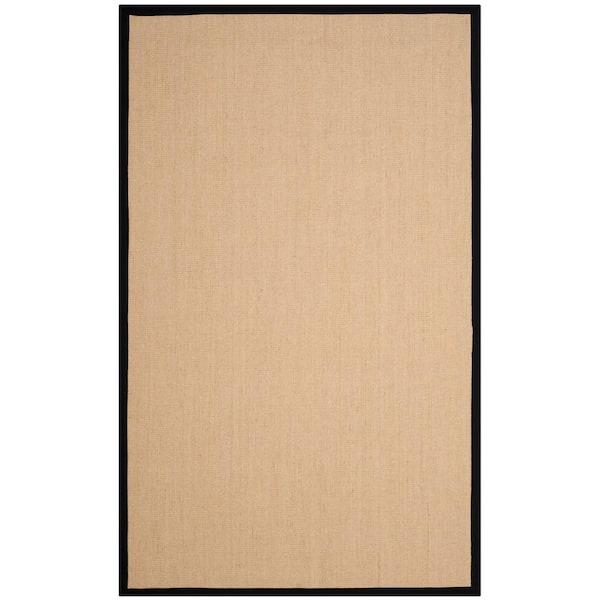 SAFAVIEH Natural Fiber Beige/Black 4 ft. x 6 ft. Border Area Rug