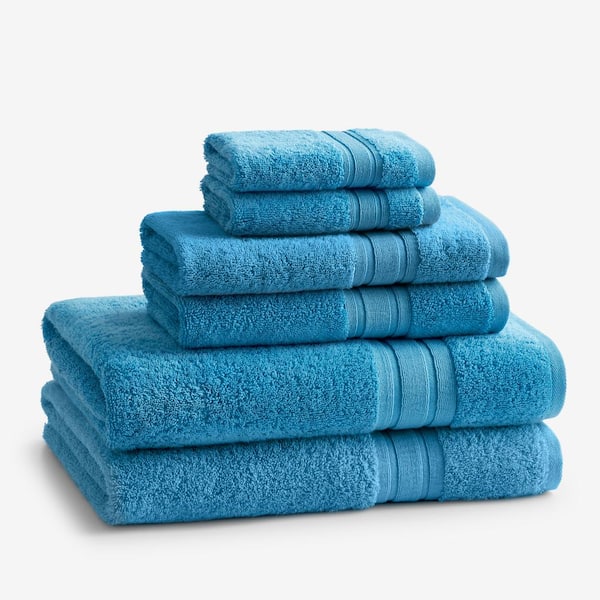 The Company Store Company Cotton 6-Piece Deep Teal Turkish Cotton Bath Towel Set
