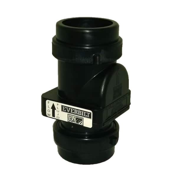 Everbilt 2 in. Sewage Check Valve with Compression Fittings