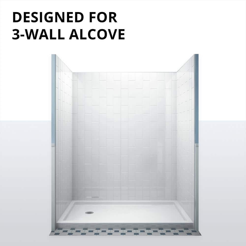 Slate Gray 36" x 60" Acrylic Single Threshold Shower Base