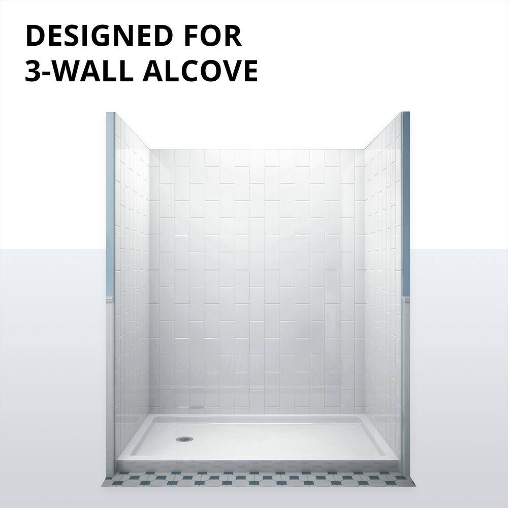 SlimLine 54" x 36" Biscuit Acrylic Shower Base