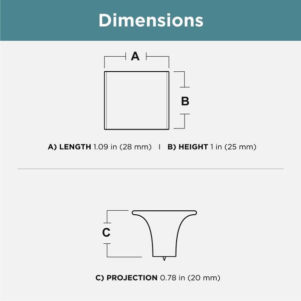 Inclination 1-1/8 in. (28 mm) Matte Black Cabinet Knob Inclination 1-1/8 in. (28 mm) Matte Black Cabinet Knob
