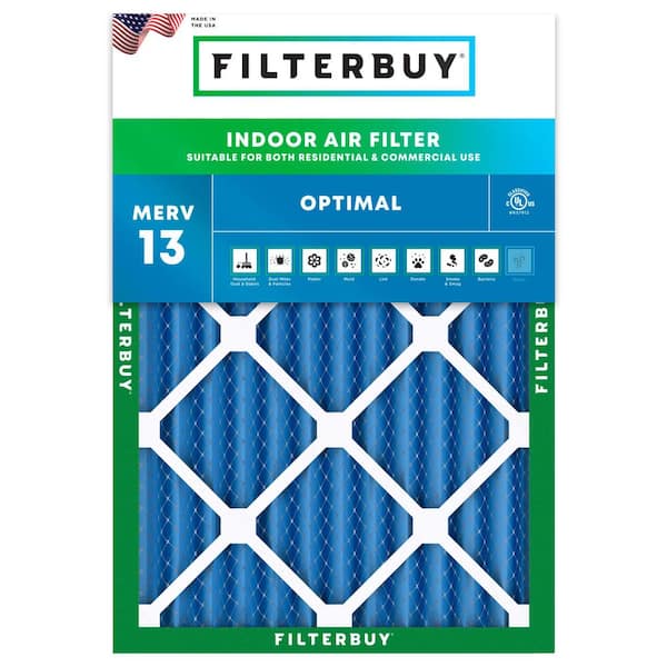 16.5 in. x 21 in. x 2 in. MERV 13 (FPR 10) Health Defense Pleated HVAC AC Furnace Air Filters Replacement (1-Pack)