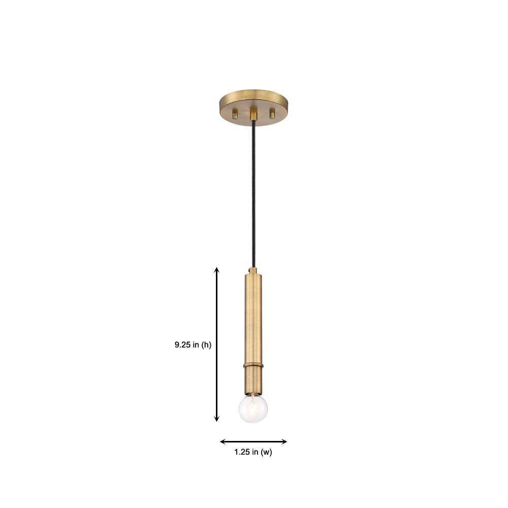 Emmett Mid-Century Modern Mini-Pendant in Old Satin Brass