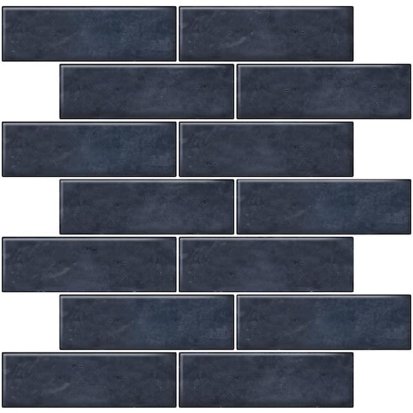 Apollo Tile Dark Blue 2.58 in. x 8 in. Polished Ceramic Subway Tile (50 Cases/269 sq. ft./Pallet)