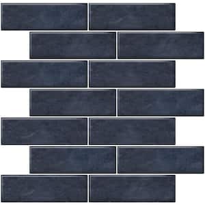 Dark Blue 2.58 in. x 8 in. Polished Ceramic Subway Tile (5.38 sq. ft./Case)