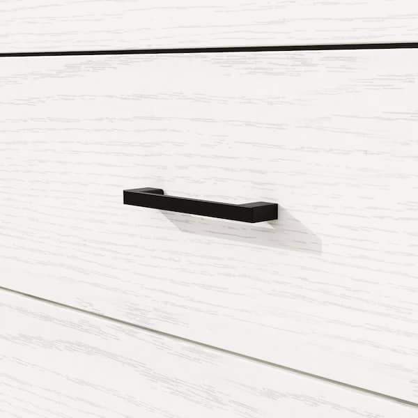 White Wood Grain 63 in. W Wooden Dresser, Chest of Drawers with 9-Drawers without Mirror