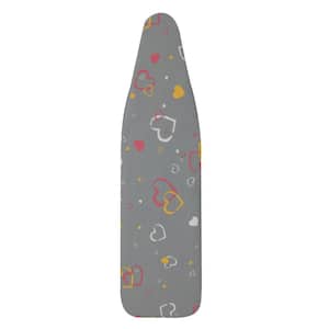 Ultra 100% Cotton Hearts Print Ironing Board Cover and Pad with Sparkle