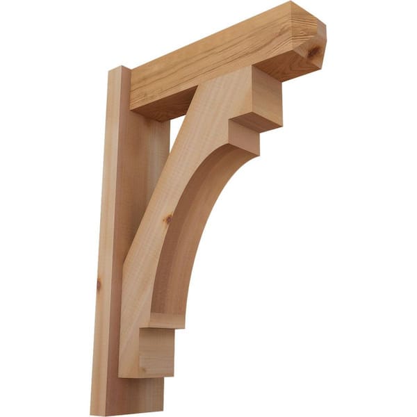 Ekena Millwork 6 in. x 26 in. x 18 in. Western Red Cedar Merced Craftsman Smooth Outlooker