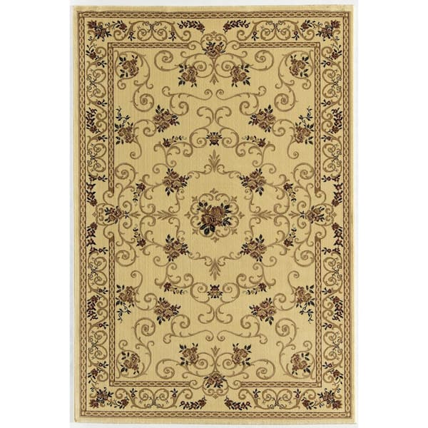 Rugs America New Vision Souvanerie Cream 2'x2'11" Traditional Area Rug
