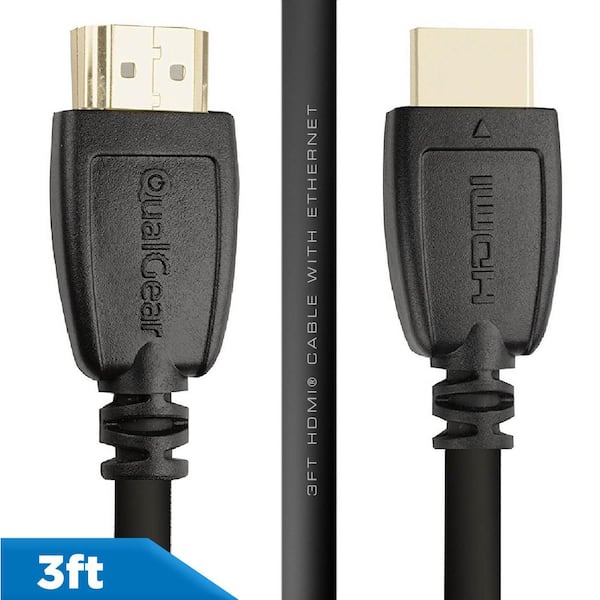 QualGear High Speed HDMI 2.0 Cable with Ethernet, 3 ft.