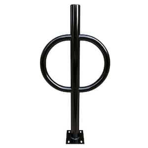 Action Ring and Post Rack Black Powder Coat Surface Mounted 2-Bike Rack