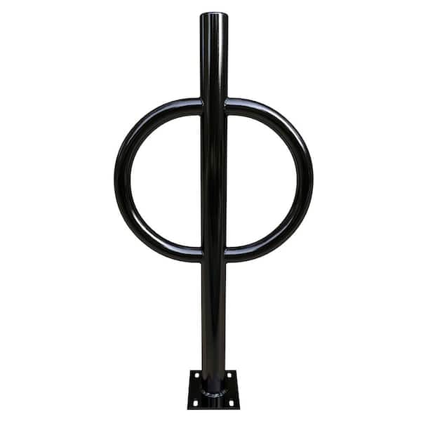 Dero Action Ring and Post Rack Black Powder Coat Surface Mounted 2-Bike Rack