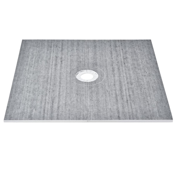 VEVOR Shower Curb Kit 72 in. W x 72 in. L Shower Kit with 6.3 in. Central Drain PVC Flange EPS Shower Installation Kits