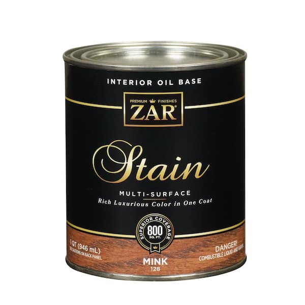 ZAR 1 qt. Semi-Transparent 128 Mink Oil-Based Multi-Surface Interior Wood Stain