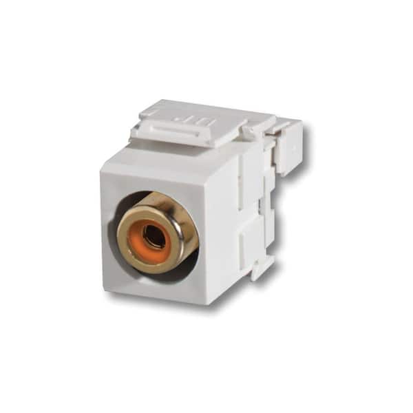 Quickport Snap-In RCA to 110 Module, Orange/White 40735-ROW