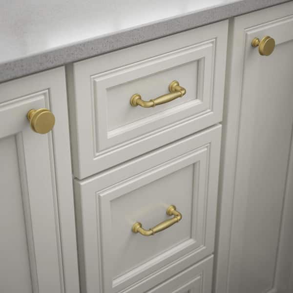 Classic Elegance 3 in. (76 mm) Classic Modern Gold Cabinet Drawer Bar Pull