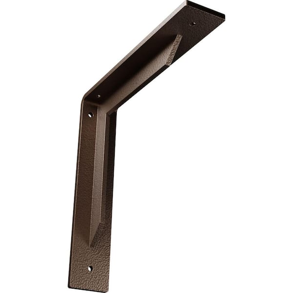 Ekena Millwork 2 in. x 10 in. x 10 in. Steel Hammered Dark Bronze Stockport Bracket