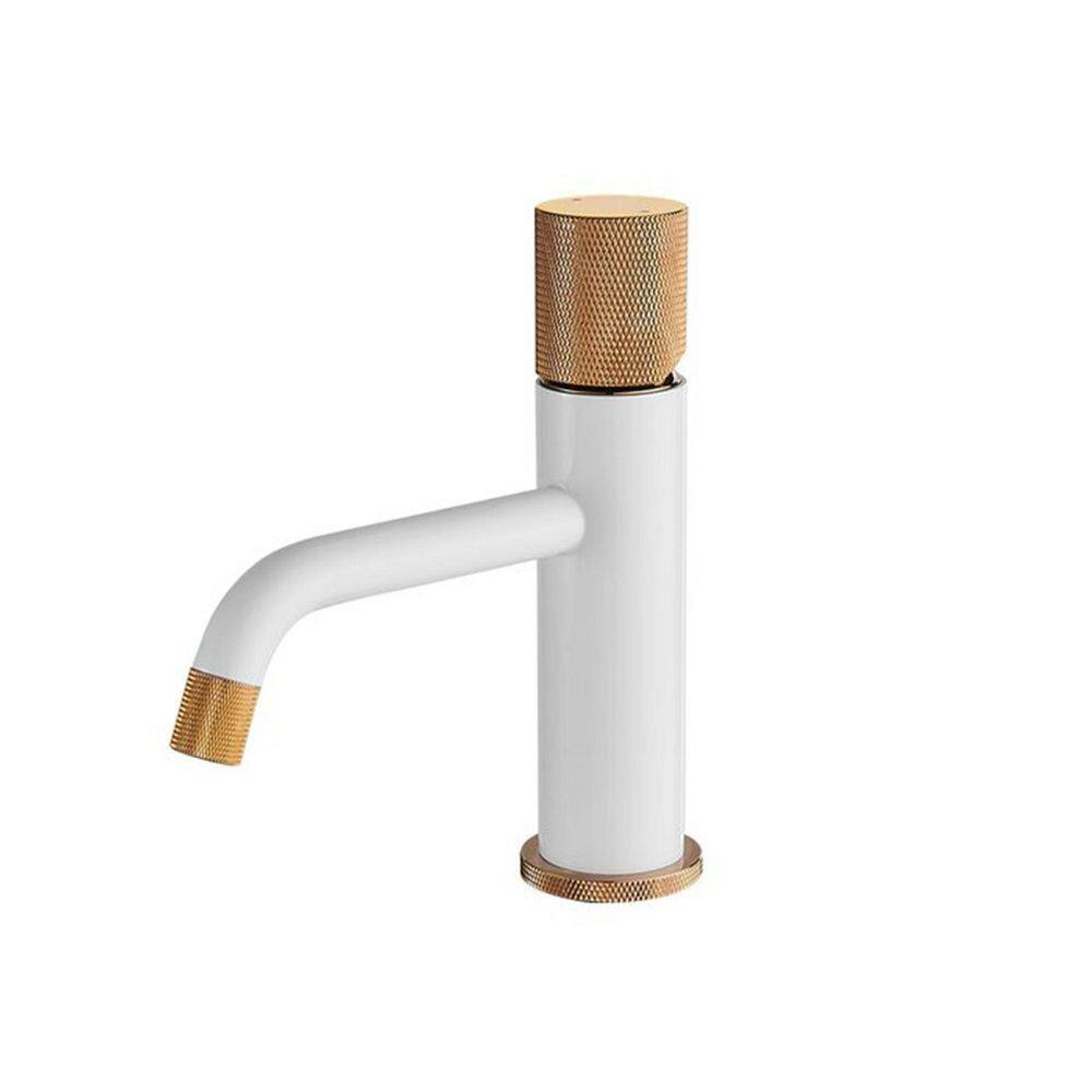 Aosspy Single Hole Single-Handle Bathroom Faucet In White AS-AL113111WR ...