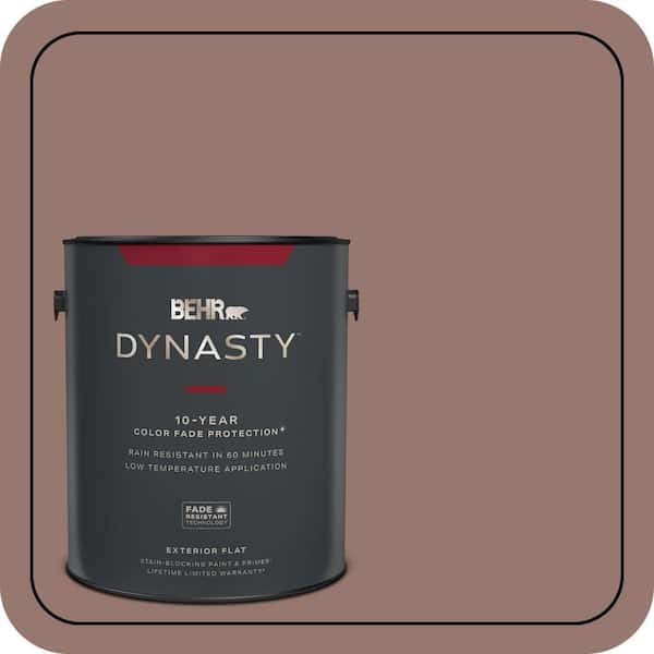 BEHR DYNASTY 1 gal. #N160-5 Chocolate Delight Flat Exterior Stain-Blocking Paint & Primer