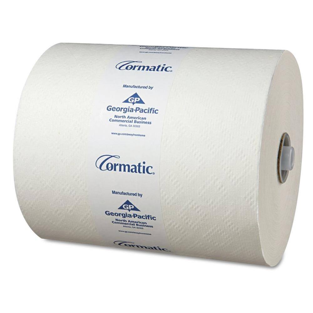 8-1/4 in. x 700 ft. White Hardwound Paper Towels (6-Rolls/Carton ...