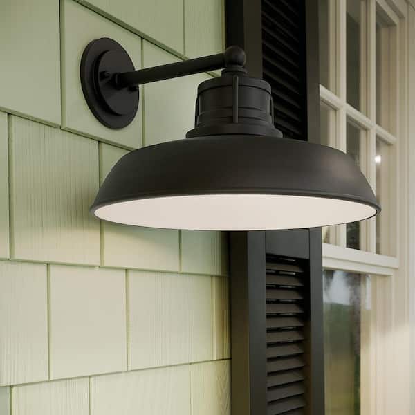 Fielding 15 in. 1-Light Outdoor Wall Light with in Textured Black