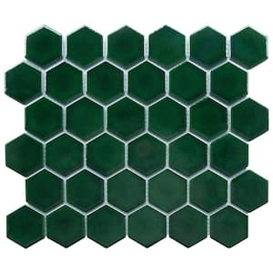 Metro Ion 2" Hex Emerald 11-1/8 in. x 12-5/8 in. Porcelain Mosaic Tile (10.0 sq. ft./Case)