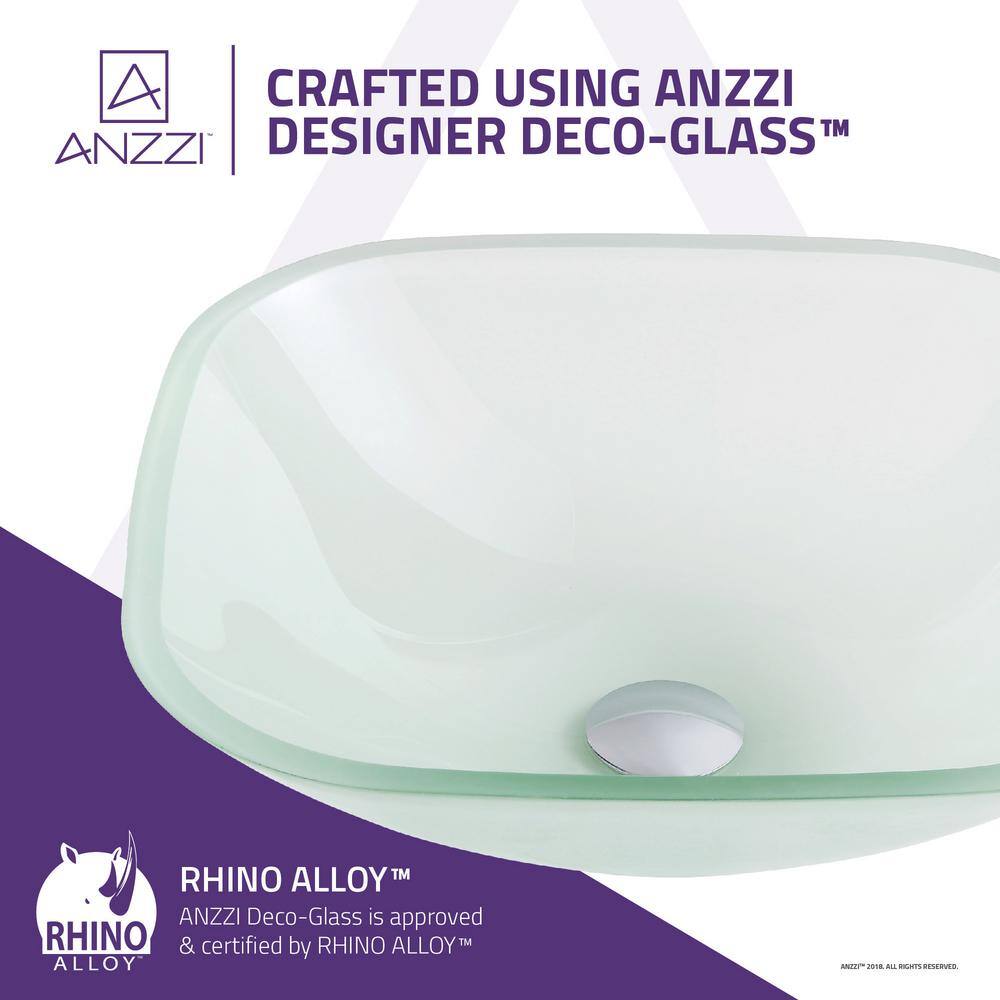 Frosted Glass Square Above-Counter Vessel Sink