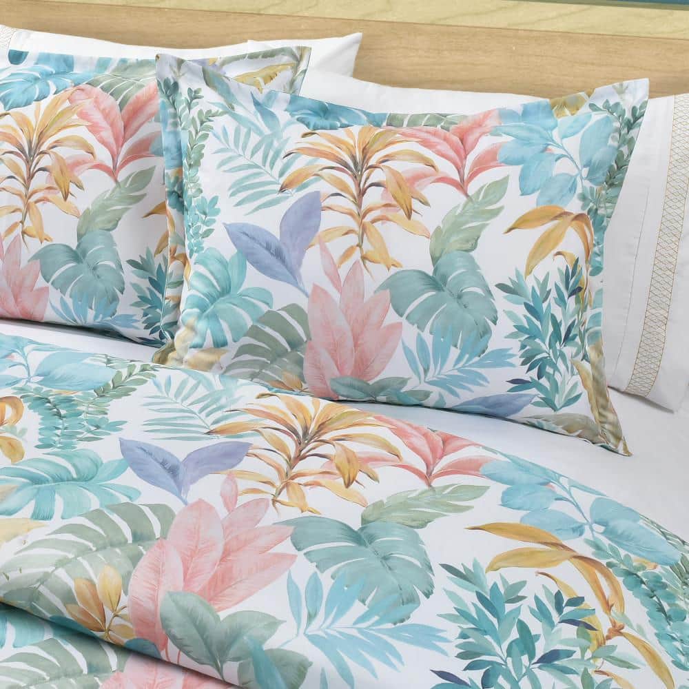Full Blue Microfiber Boho-Chic Bedding Set
