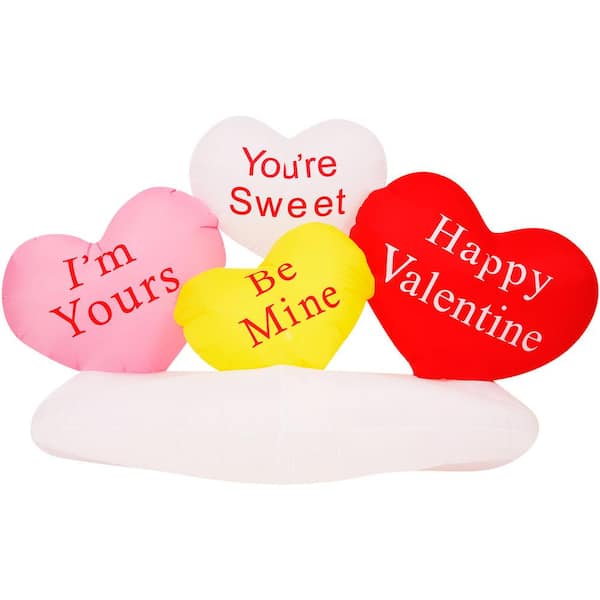 12 Candy Heart Shaped Sign Assorted