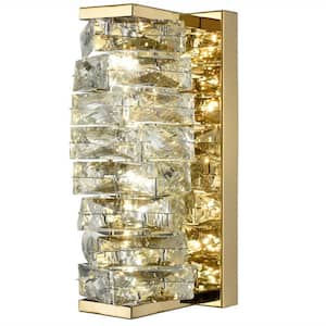 4.7 in. 1-Light Gold Modern Wall Sconce with Standard Shade