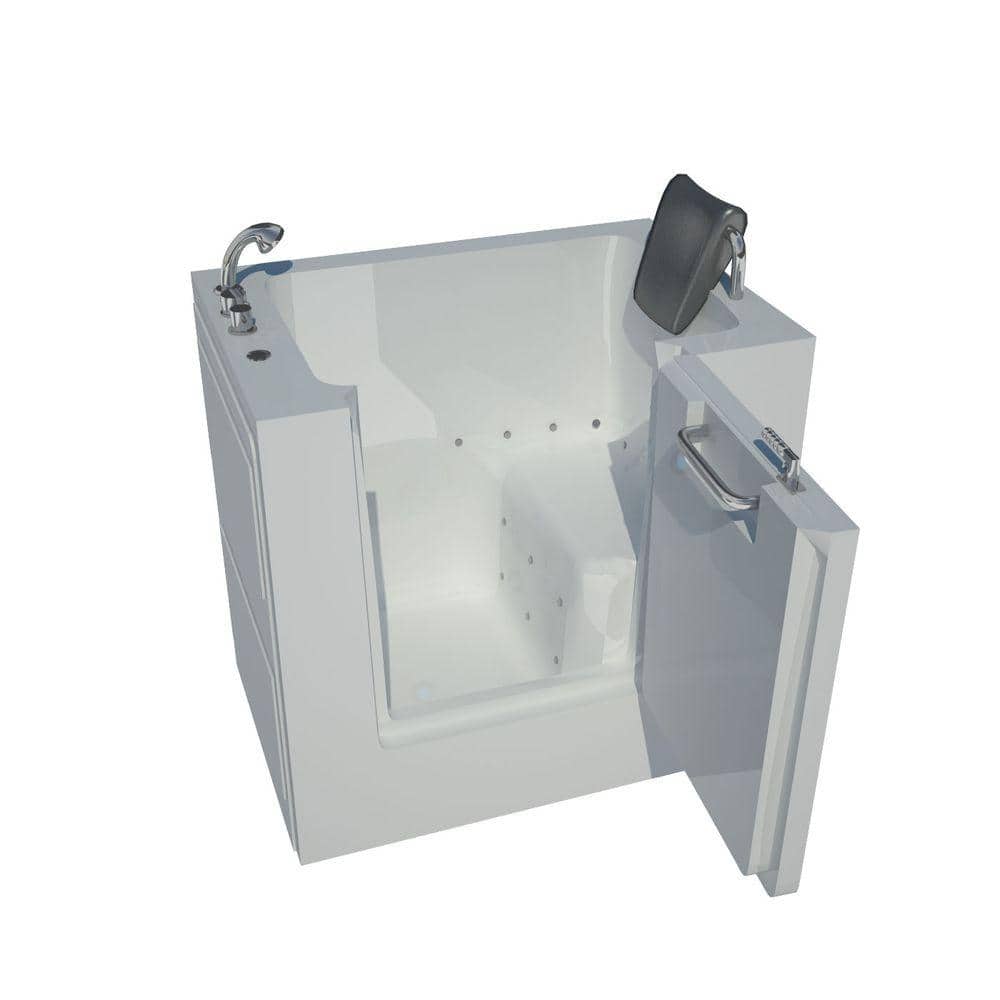 Mesa 39.75'' x 30.5'' White Acrylic Walk-In Air Bathtub