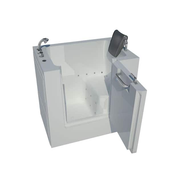 Universal Tubs Nova Heated 3.4 ft. Walk-In Air Jetted Tub in White with Chrome Trim