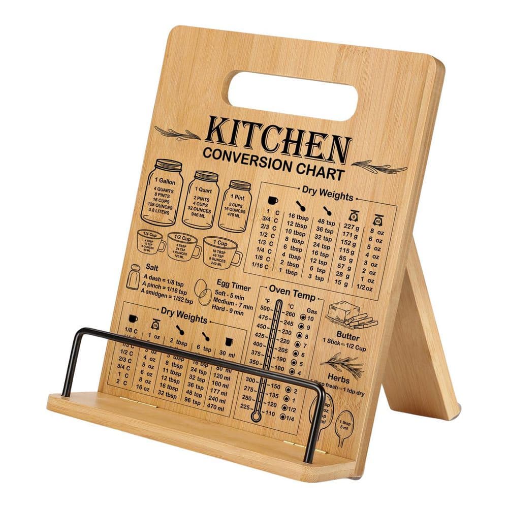 Natural Bamboo Recipe Stand