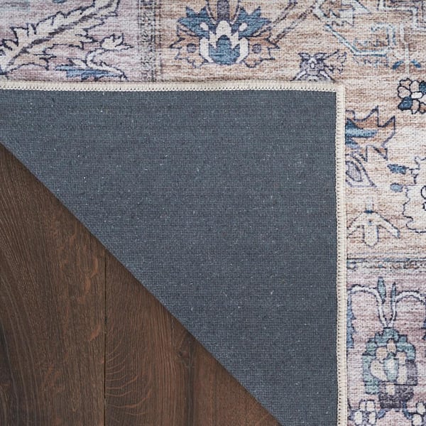 Farmhouse Moroccan Runner Rug,Washable Entry Bath Rug Non-Slip 2x4  Grey/White