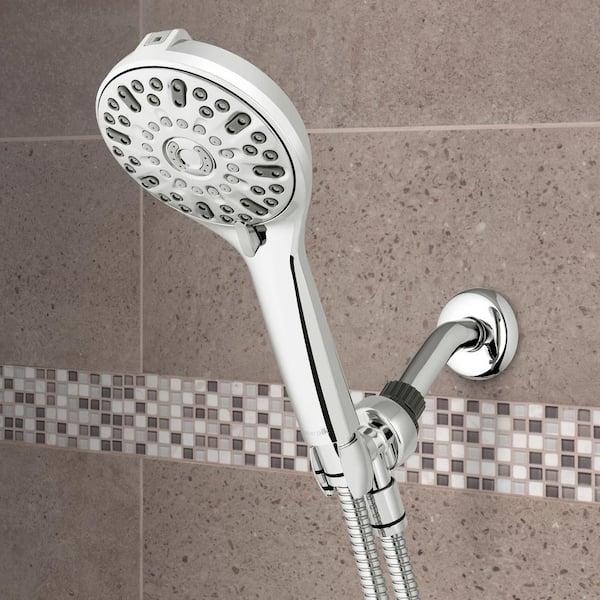 7-Spray Patterns with 1.8 GPM 4.75 in. Wall Mount Adjustable Handheld Shower Head in Chrome