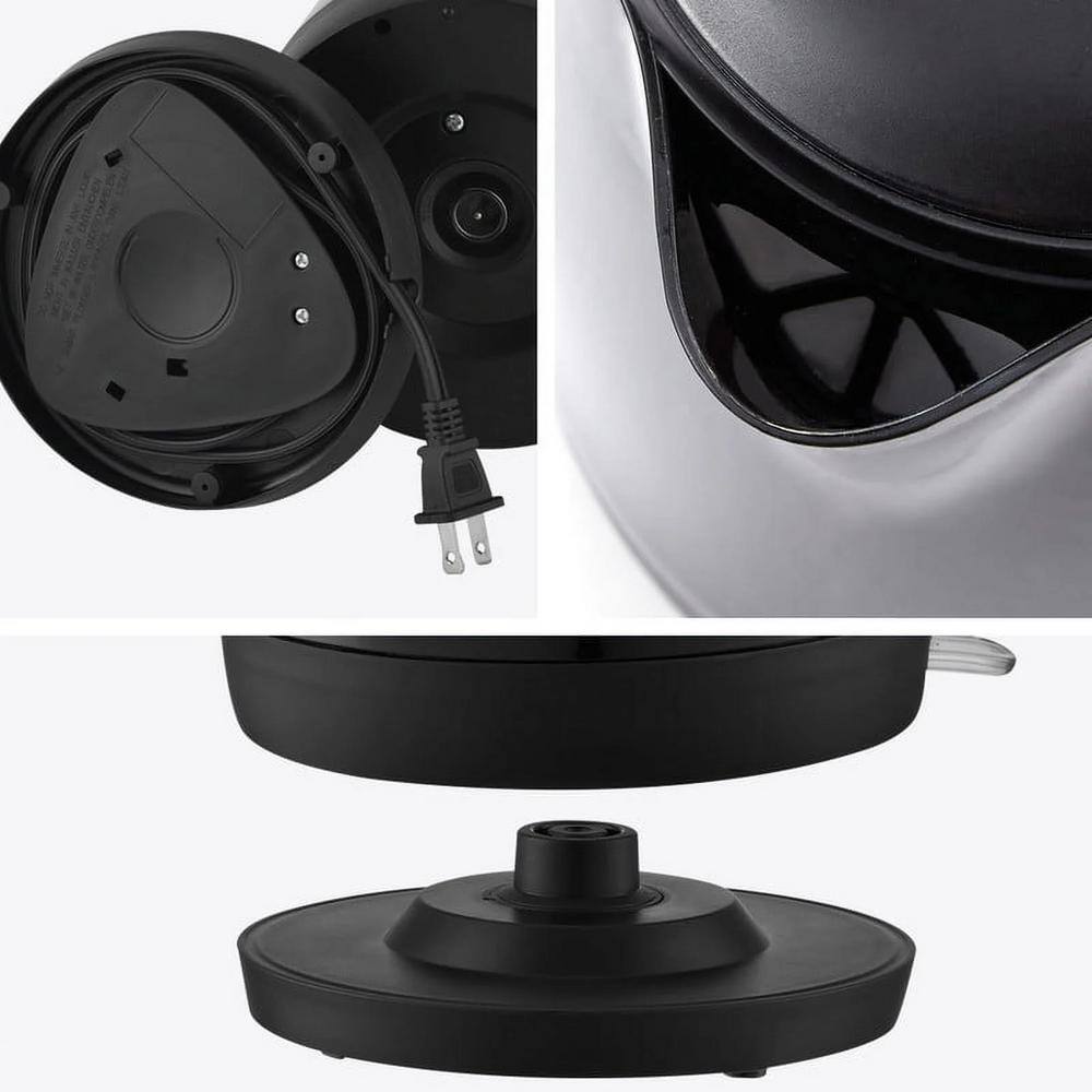 Elite Black 1.7L Electric Water Kettle with Swivel Base