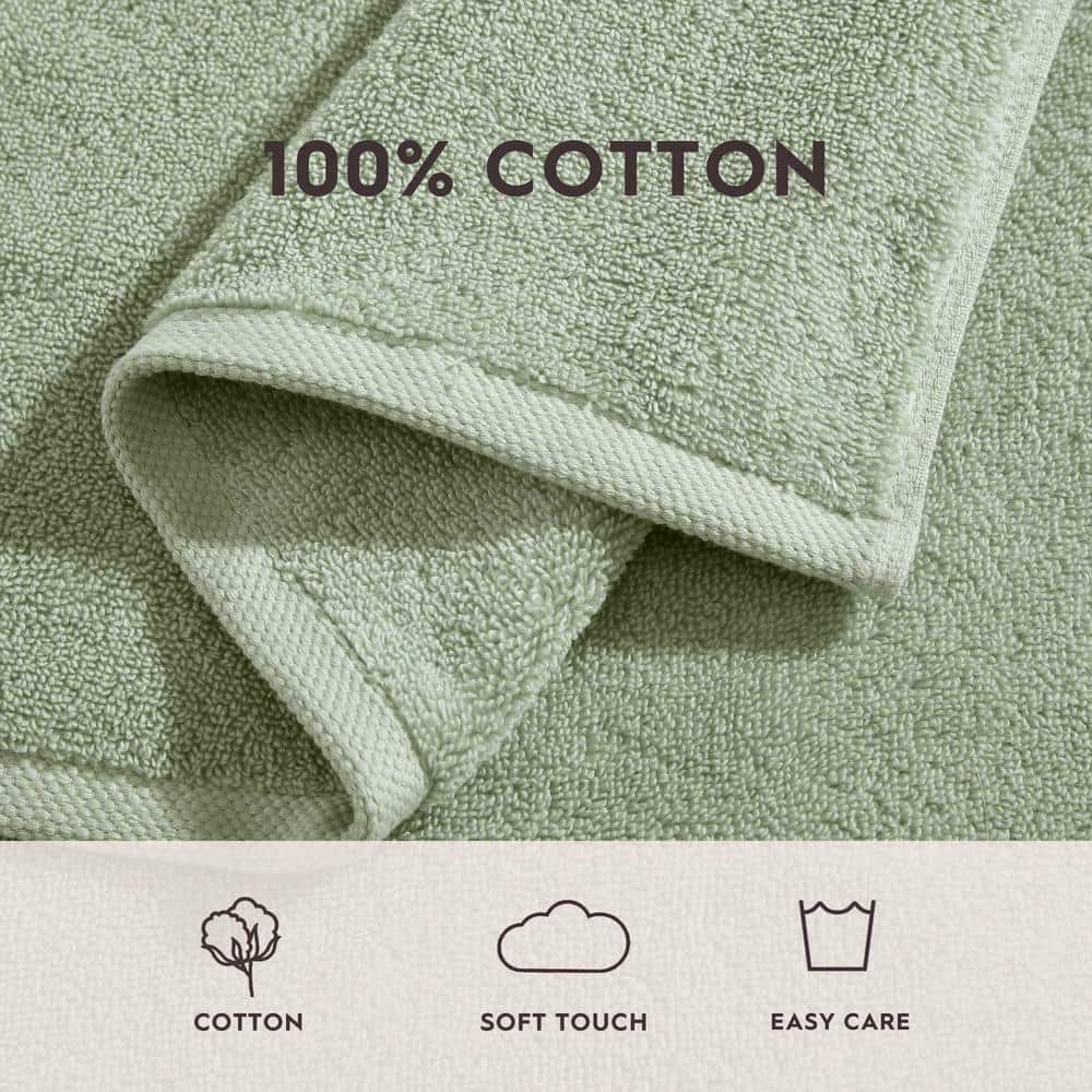 Sage Green Cotton 6-Piece Towel Set