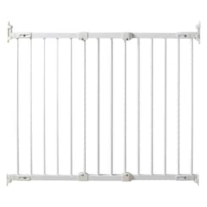 31 in. Angle Mount Safeway Wall Mounted Gate in White Hardware Mount Gate