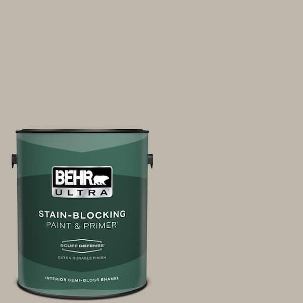 BEHR ULTRA 1 gal. Home Decorators Collection #HDC-CT-21 Grey Mist Extra Durable Semi-Gloss Enamel Interior Paint & Primer