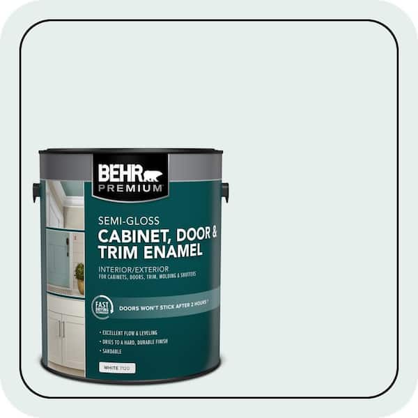 1 gal. #730E-1 Polar White Semi-Gloss Enamel Interior/Exterior Cabinet, Door & Trim Paint