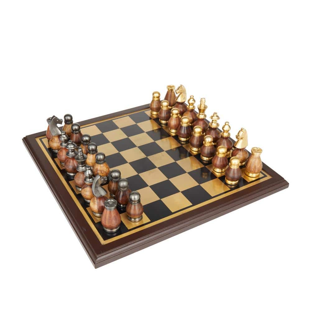 Modern Chess Wood Boards Large Set With Board, Wooden Game