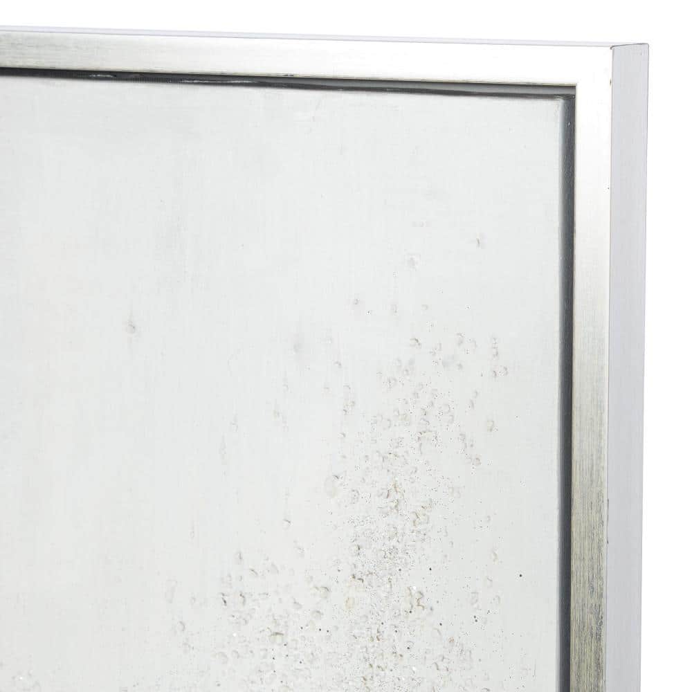 Large White and Silver Abstract Canvas Wall Art