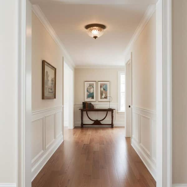 HINKLEY Plantation 12 in. 2-Light Pearl Bronze Flush Mount