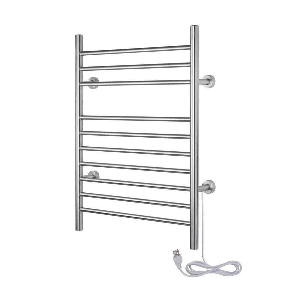 Stainless Steel Wall-Mounted 10-Bar Towel Warmer