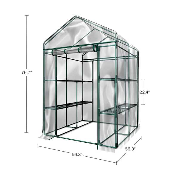 Pure Garden 4.7 ft. W x 4.7 ft. D x 6.4 ft. H Walk-In Indoor