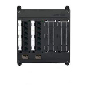 Structured Media Twist and Mount Patch Panel with 12 Cat 5e Ports, Black