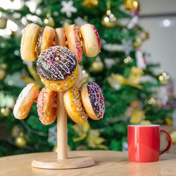 Mug Holder With Marble Base : Cup Tree With 6 Hooks - Natural Marble