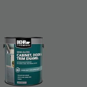 1 gal. #770F-5 Dark Ash Semi-Gloss Enamel Interior/Exterior Cabinet, Door & Trim Paint