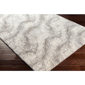 Cloudy shag Light gray/White 8 ft. x 10 ft. Indoor Area Rug